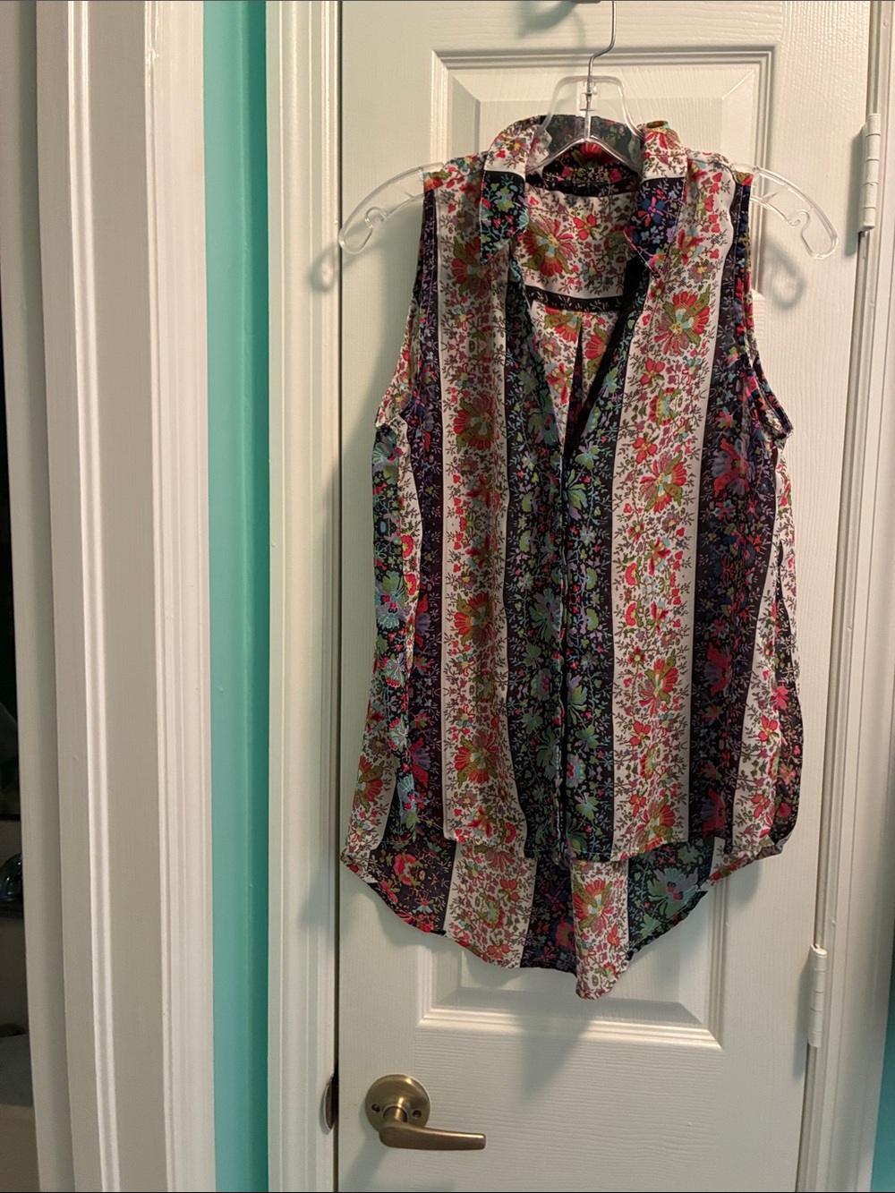 Buffalo David Bitton Multi-Color Floral Stripe Sleeveless Camisole